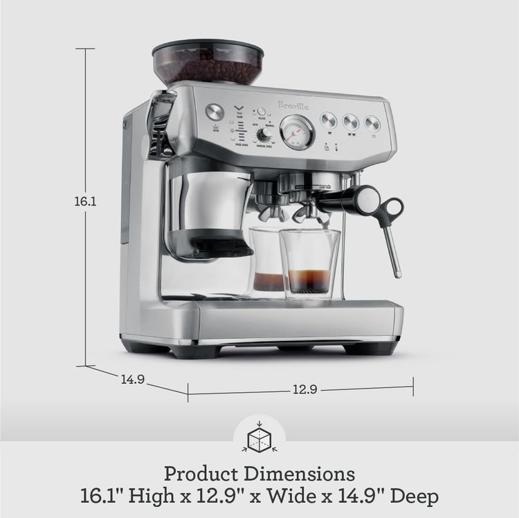 Breville Barista Express Impress Espresso Machine BES876BTR, Black Truffle
