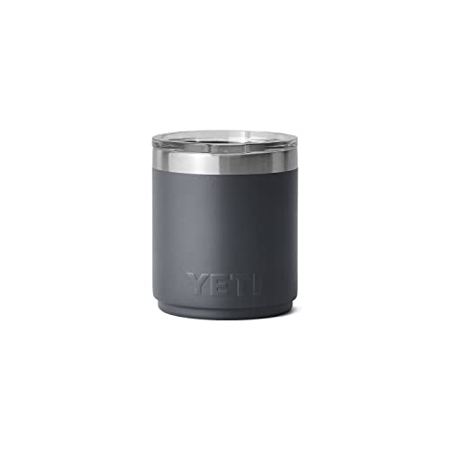 YETI Rambler 10 oz Stackable Lowball 2.0, Vacuum Insulated, Stainless Steel with MagSlider Lid, Charcoal