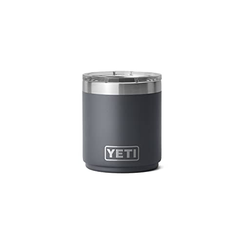 YETI Rambler 10 oz Stackable Lowball 2.0, Vacuum Insulated, Stainless Steel with MagSlider Lid, Charcoal