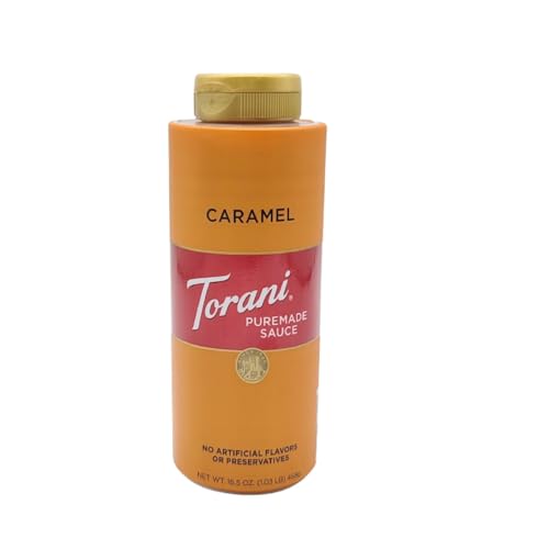 Torani Puremade Sauce, Caramel, 16.5 Ounces(Pack of 4)