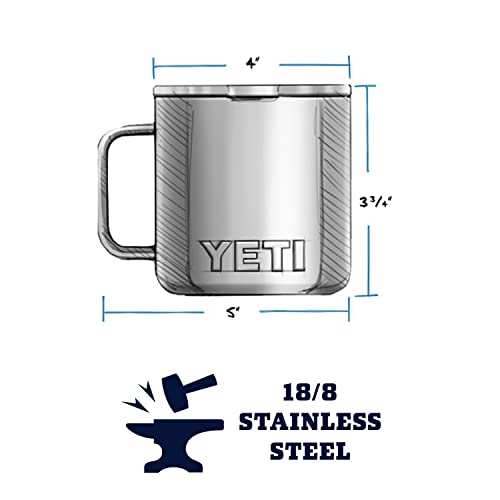 YETI Rambler 14 oz Mug, Vacuum Insulated, Stainless Steel with MagSlider Lid, Seafoam