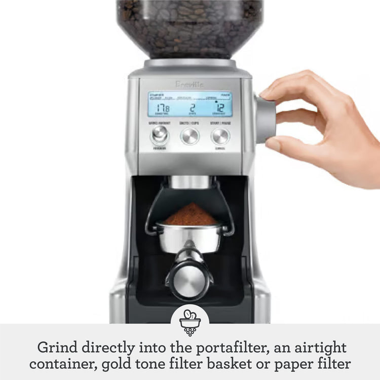 Breville the Smart Pro Electric_Food_Mill_Grinder, One Size, Brushed Stainless Steel