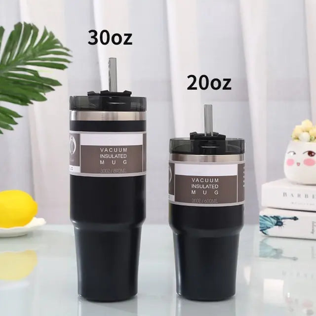 20oz 30oz Ice Tyrant Cup Car Portable Double Insulated 304 Stainless Steel Straw Mug Tumbler Thermo Bottle for Water and Coffee