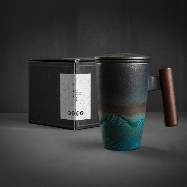 Retro Ceramic Coffee Mug Set